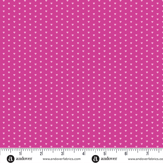 Mini Heart Quilt Fabric - Mini Heart in Pink - A-1233-E