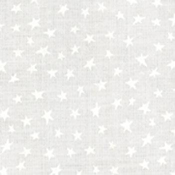 Moda Muslin Mates - Stars White on White - 9921 11