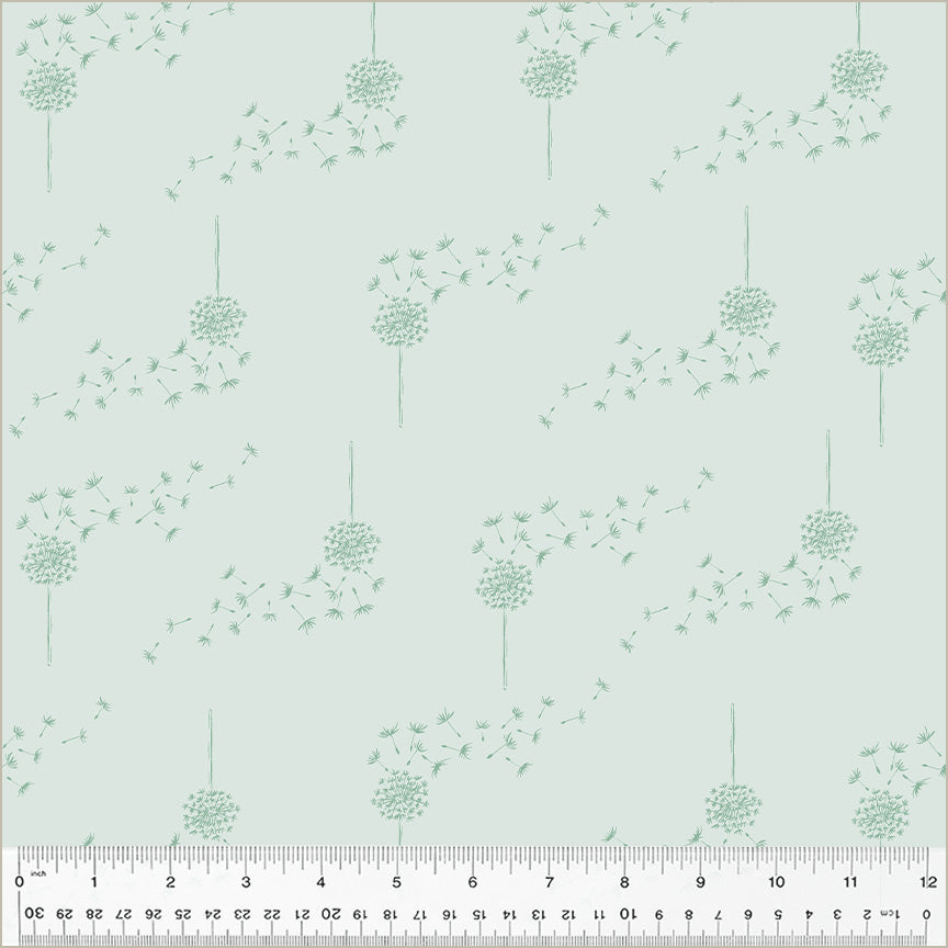 Moonlit Quilt Fabric - Wish (Dandelion) in Spindrift Blue/Gray - 54290-25