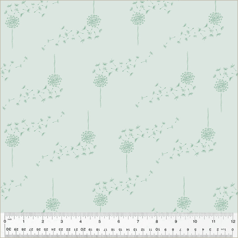 Moonlit Quilt Fabric - Wish (Dandelion) in Spindrift Blue/Gray - 54290-25