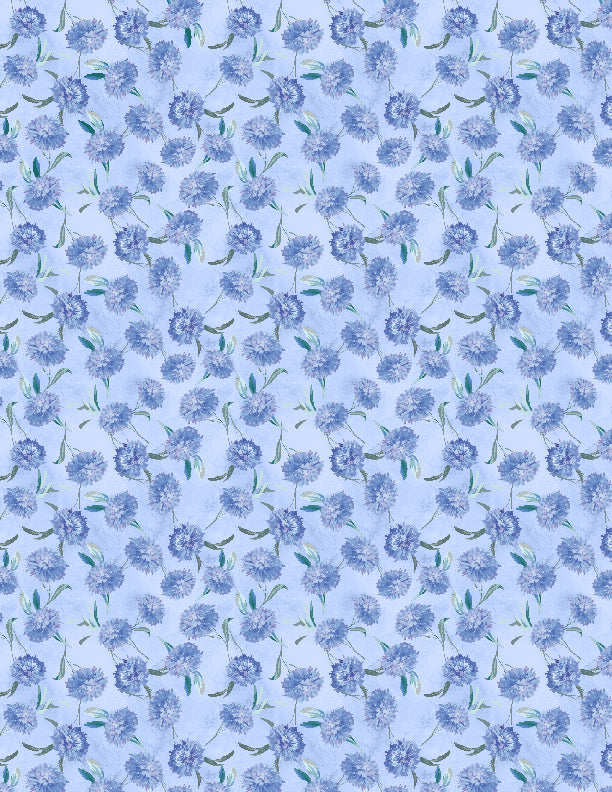 Morning Blooms Quilt Fabric - Small Floral Toss in Blue - 1077 89276 447