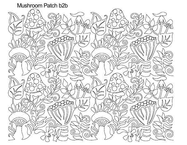 Longarm Pattern (not for sale): Mushroom Patch