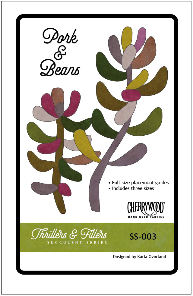 Pork and Beans Succulent Series Quilt Pattern by Cherrywood Fabrics