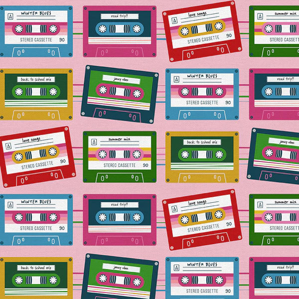 Press Play Quilt Fabric - Cassette Stripe in Multi - 12024950