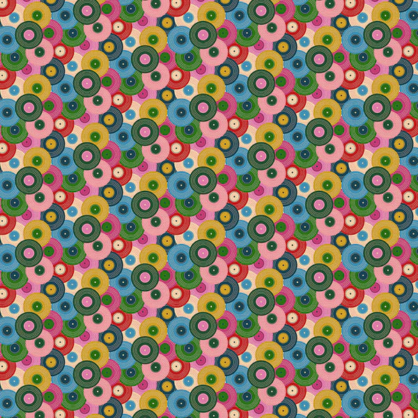 Press Play Quilt Fabric - Record Overlap in Multi - 12024954