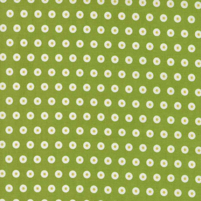 Raspberry Summer Quilt Fabric -  Dots in Fresh Grass Green - 37692 18