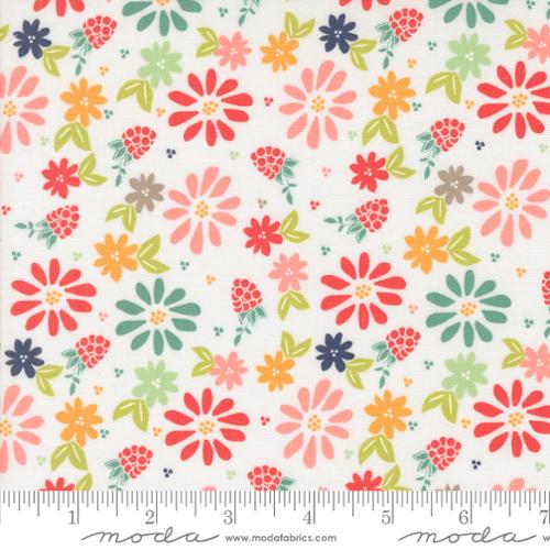 Raspberry Summer Quilt Fabric -  Spring Berries in Cloud Multi - 37690 11