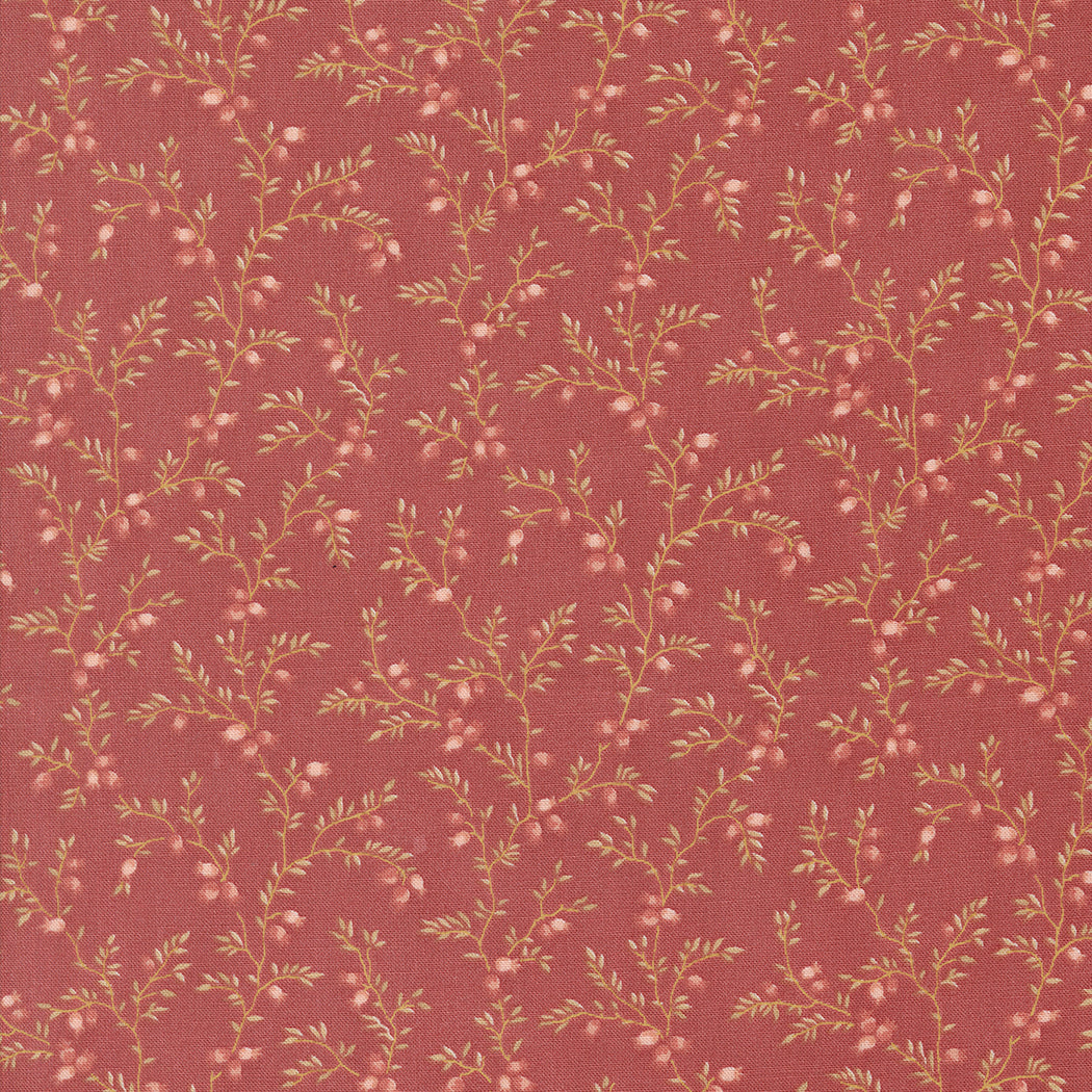 Sandalwood Quilt Fabric - Liana Vine in Rosewood Rust - 44386 17