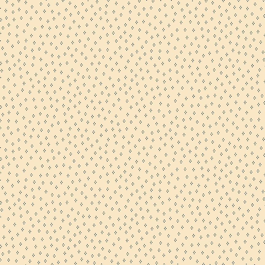 Scrap Basket Favorites Quilt Fabric by Kim Diehl - Dancing Dots in Wheat Cream - 1531-40