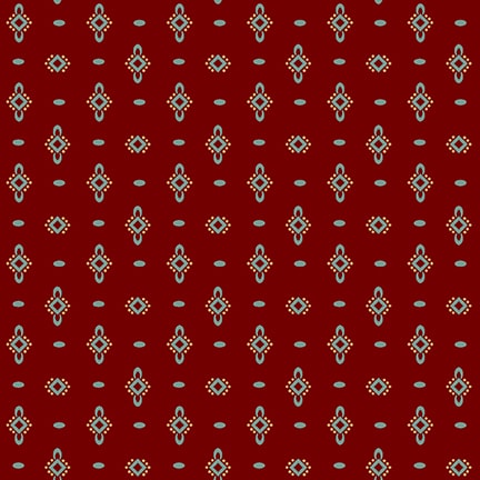 Scrap Basket Favorites Quilt Fabric by Kim Diehl - Dotted Shirting in Cranberry Red - 1505-88