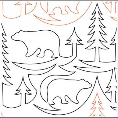 Longarm Pattern (not for sale): Grizzly Pines