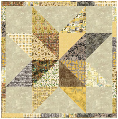 Digital Download, free pattern: Yellow Standout Star Quilt