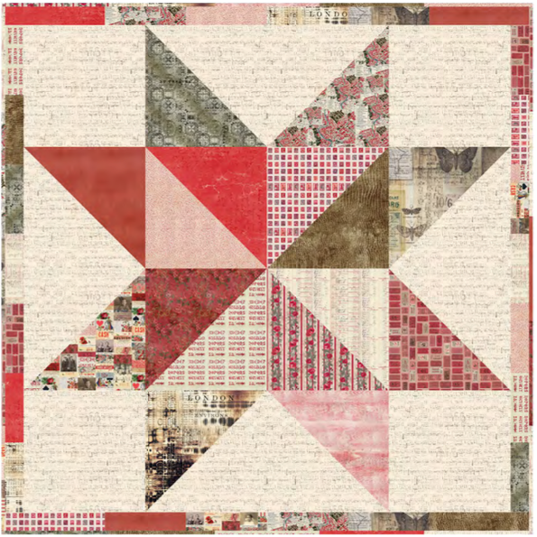 Digital Download, Free Pattern: Red Standout Star Quilt Pattern