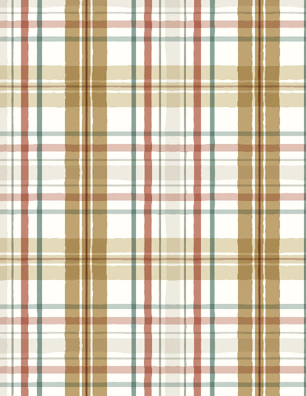 Season's Study Quilt Fabric - Plaid in Brown - 3041 17841 123