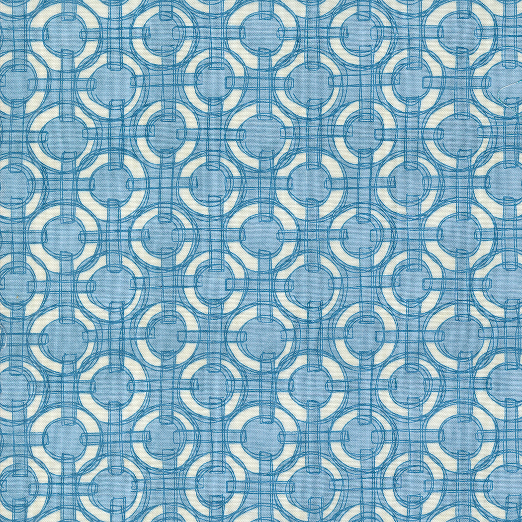 Serena Shores Quilt Fabric - Linked Rings in Breeze Blue - 48775 16