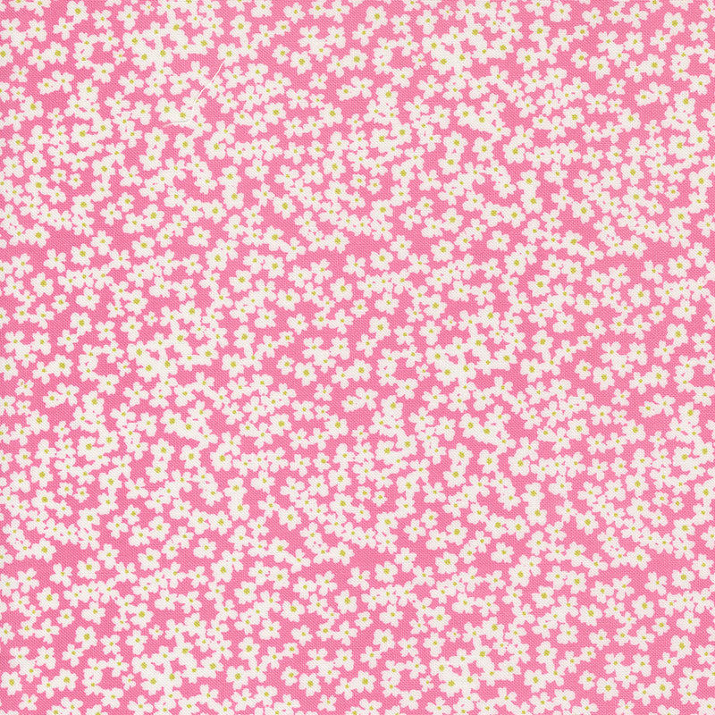 Shine Quilt Fabric - Bloom Small Floral in Lollipop Pink - 55672 13