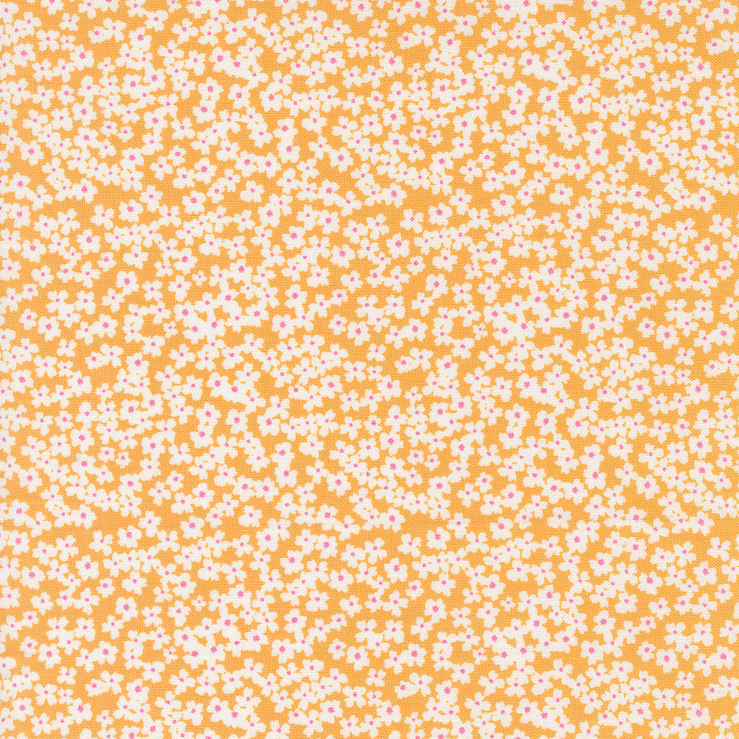 Shine Quilt Fabric - Bloom Small Floral in Orangesicle - 55672 15