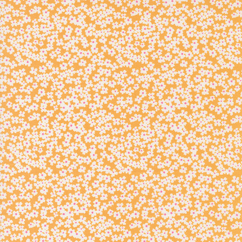 Shine Quilt Fabric - Bloom Small Floral in Orangesicle - 55672 15