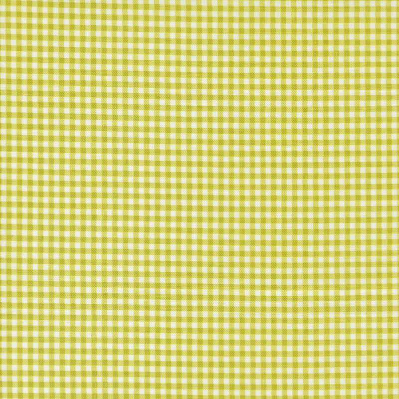 Shine Quilt Fabric - Gingham in Grass Green - 55676 16