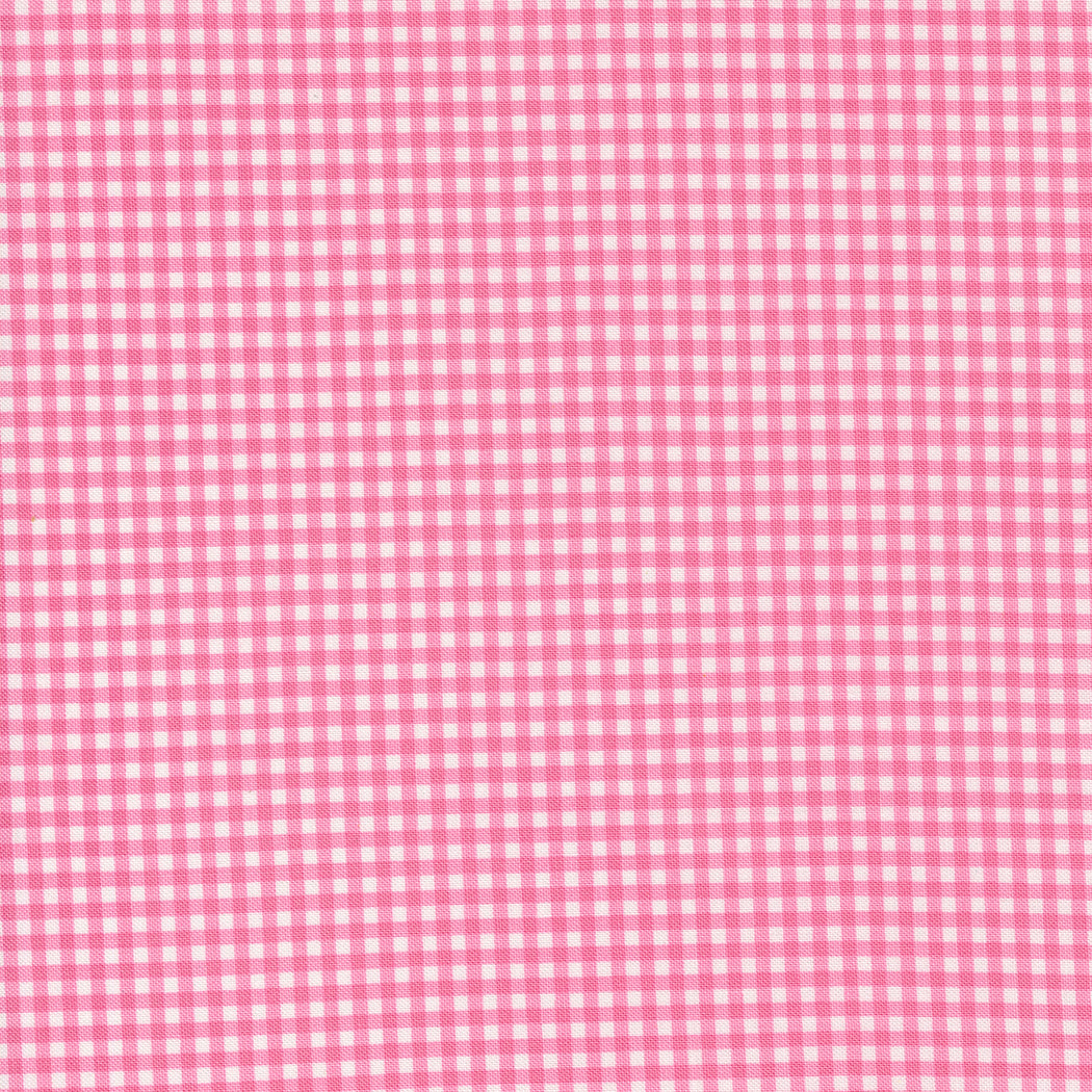 Shine Quilt Fabric - Gingham in Lollipop Pink - 55676 13