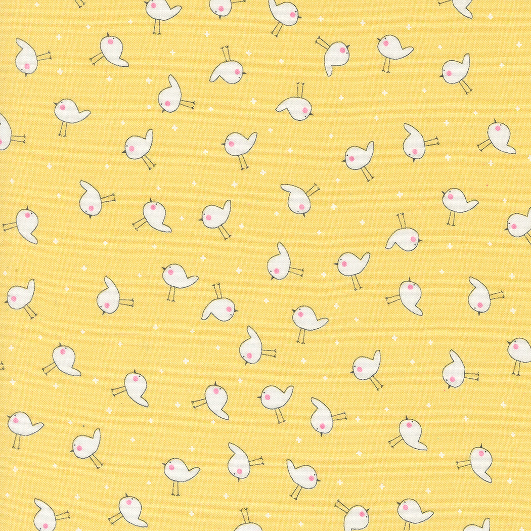 Shine Quilt Fabric - Little Birdie in Sun Yellow - 55674 24