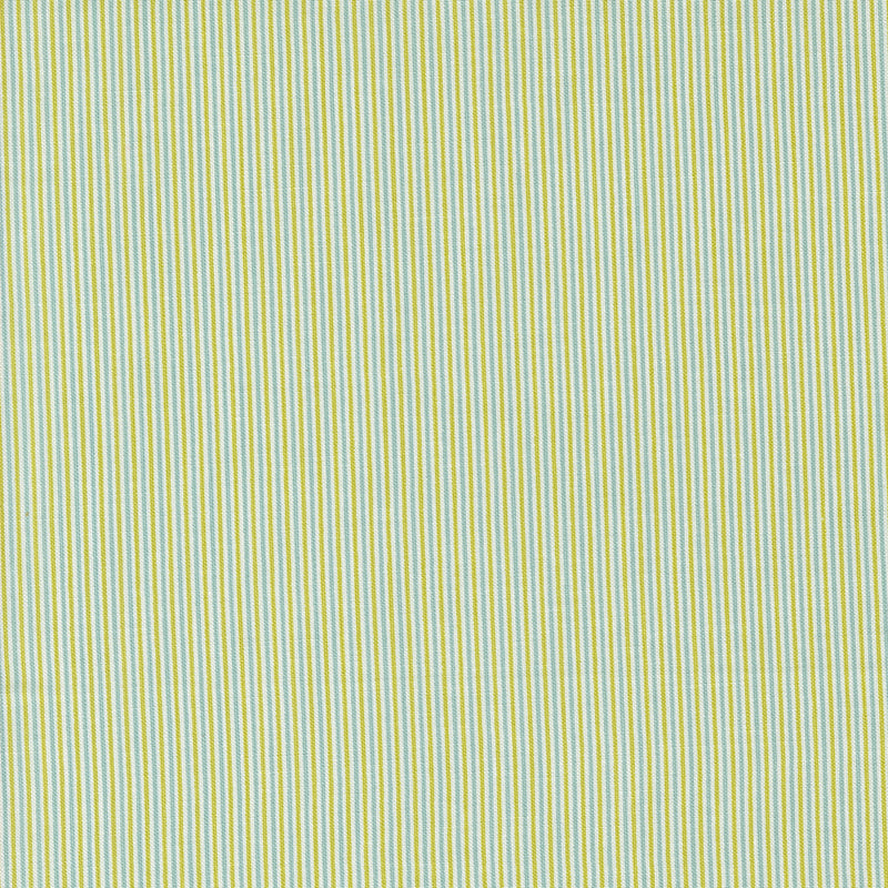 Shine Quilt Fabric - Stripe in Sky Aqua/Grass Green - 55677 22