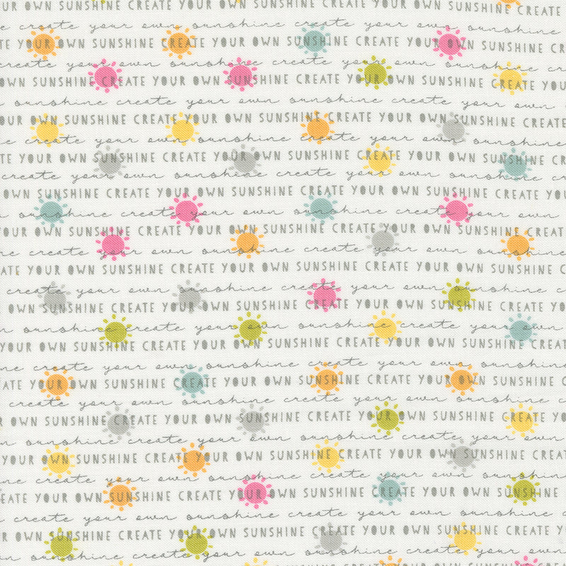 Shine Quilt Fabric - Sunshine in Cloud Multi - 55671 11