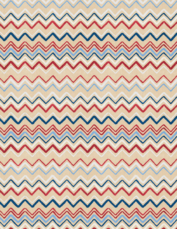 Stars of Valor Quilt Fabric - Chevrons All Over in Cream - 3028 30087 231