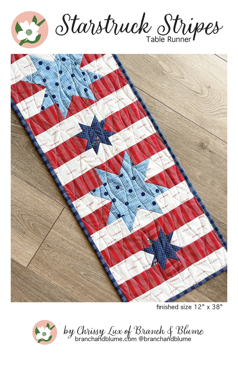 Starstruck Stripes Table Runner Pattern by Chrissy Lux - BNB-2314