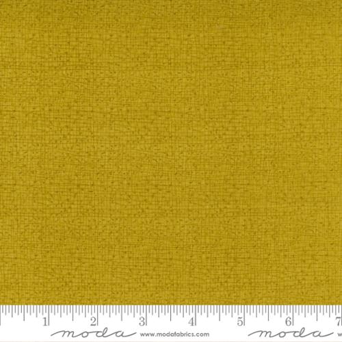 Thatched Quilt Fabric - Blender in Green Cury - 48626 177