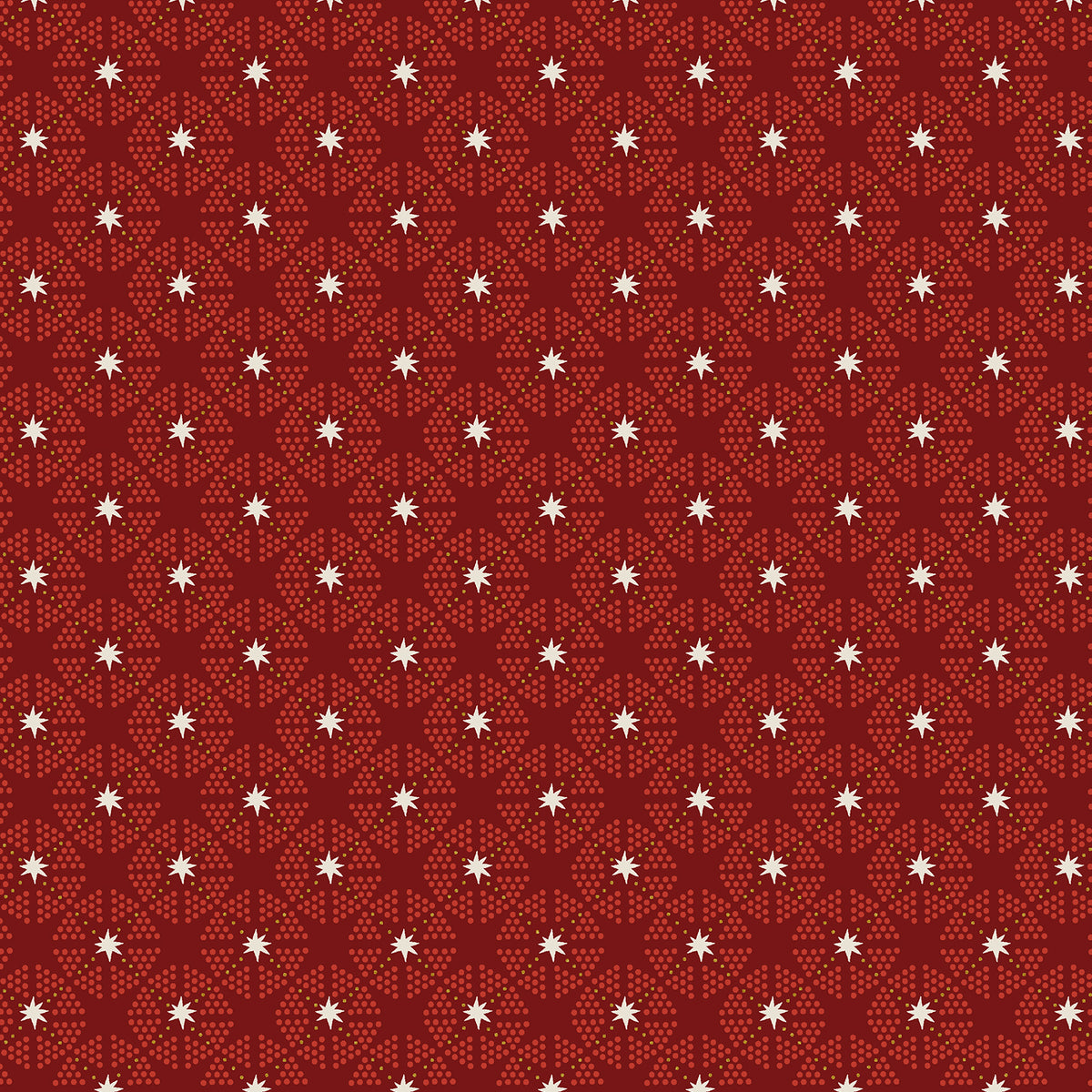 Tinsel on the Trail Quilt Fabric by Cotton+Steel - Starlight in Cranberry (Dark Red) - AC604-CR2M