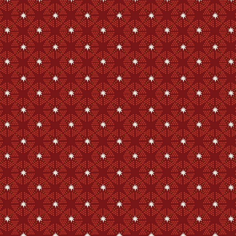 Tinsel on the Trail Quilt Fabric by Cotton+Steel - Starlight in Cranberry (Dark Red) - AC604-CR2M