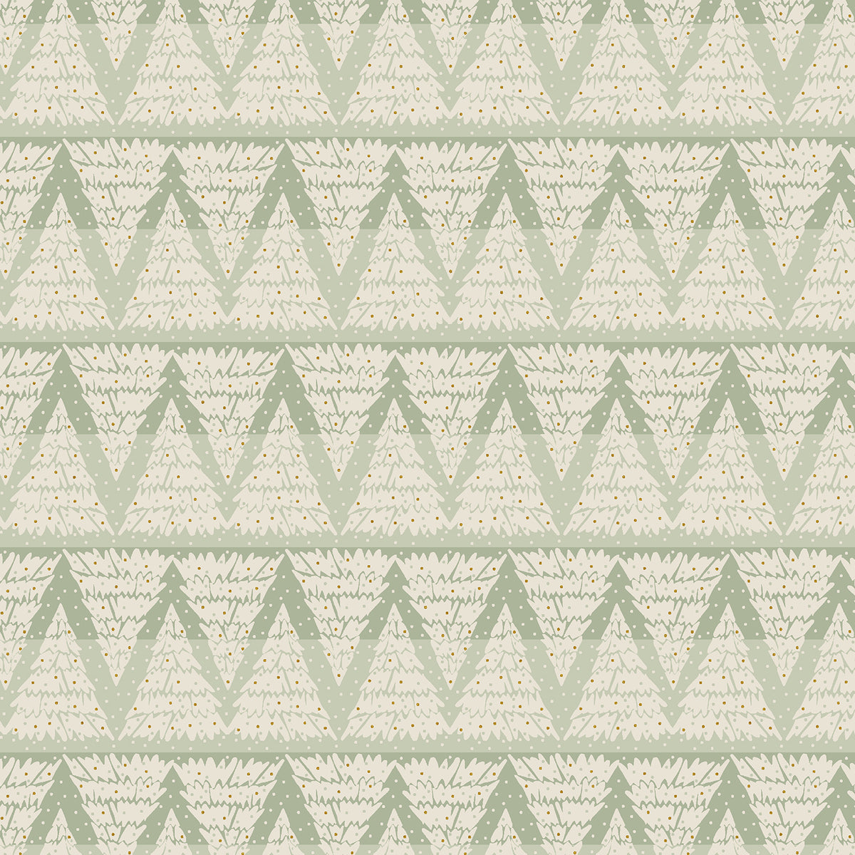 Tinsel on the Trail Quilt Fabric by Cotton+Steel - Tree Hunt in Hemlock (Light Green) - AC603-HE1M