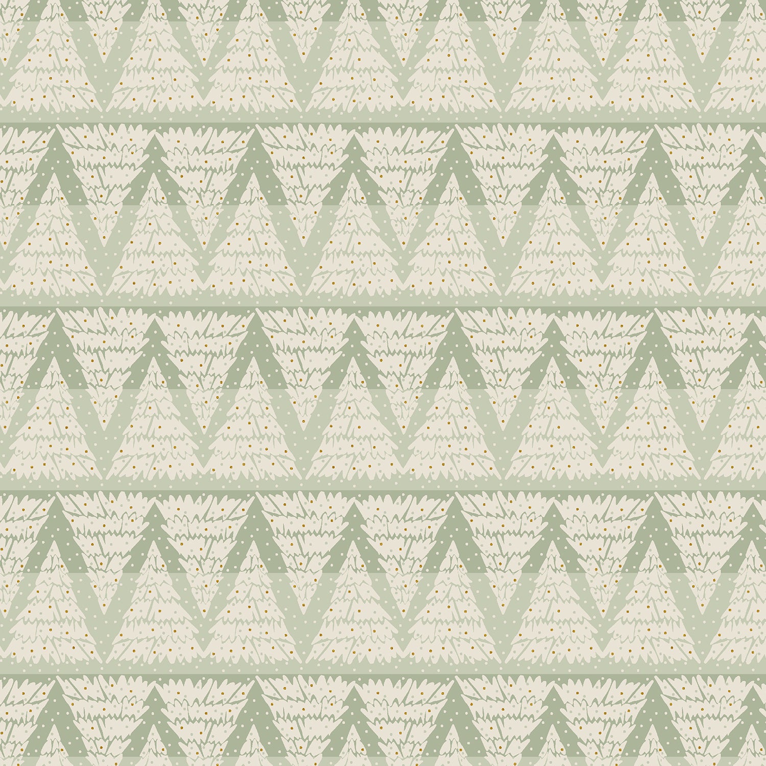 Tinsel on the Trail Quilt Fabric by Cotton+Steel - Tree Hunt in Hemlock (Light Green) - AC603-HE1M