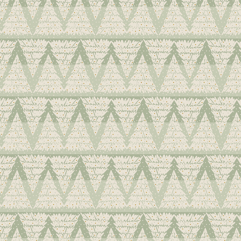 Tinsel on the Trail Quilt Fabric by Cotton+Steel - Tree Hunt in Hemlock (Light Green) - AC603-HE1M