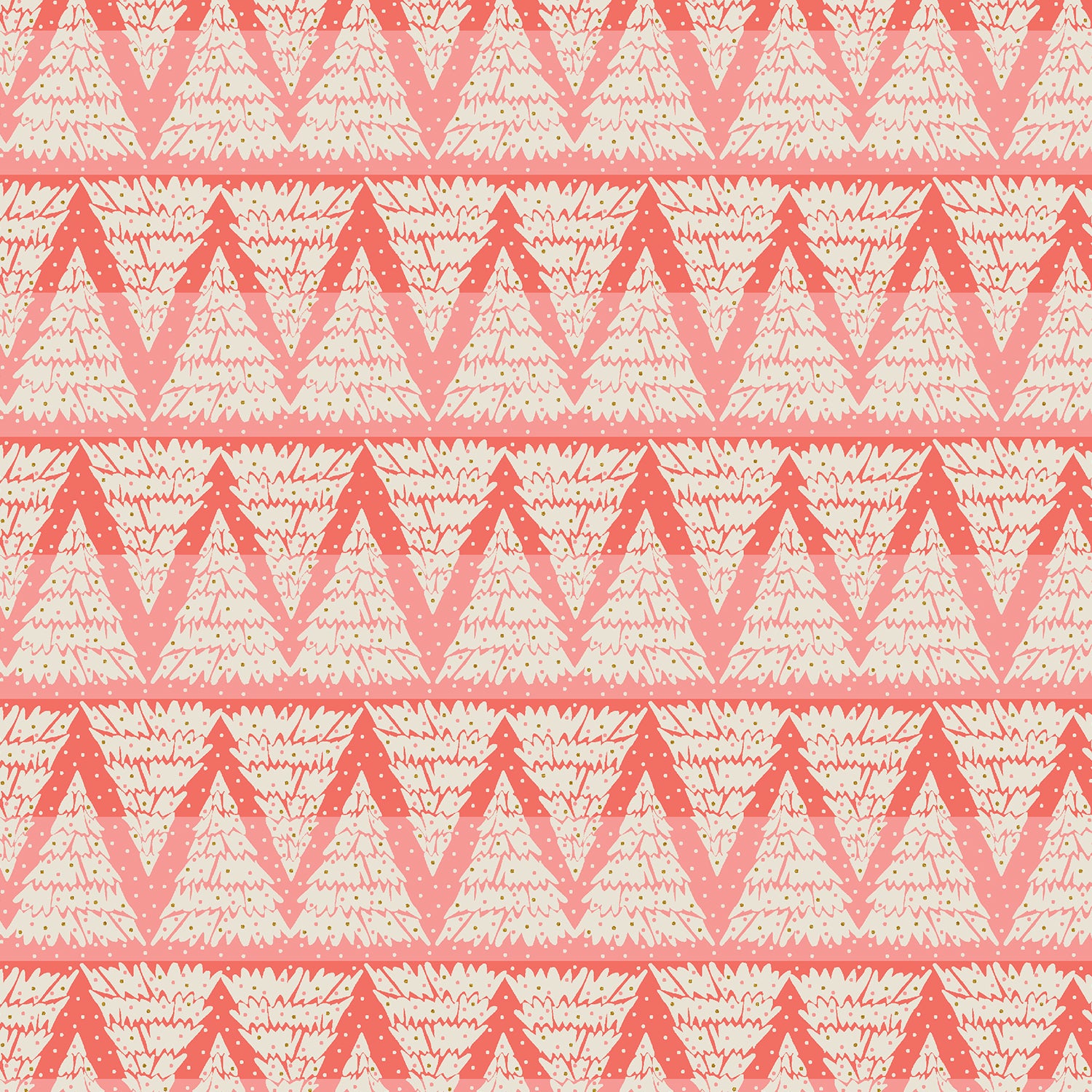 Tinsel on the Trail Quilt Fabric by Cotton+Steel - Tree Hunt in Peppermint (Red) - AC603-PE2M