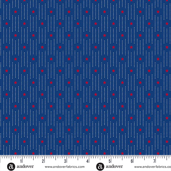 Tradition Quilt Fabric - Pin Dot Stripe in Blue - A-1328-B