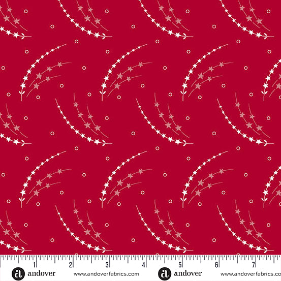 Tradition Quilt Fabric - Shooting Star in Red - A-1321-R