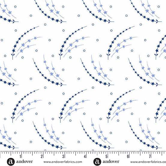 Tradition Quilt Fabric - Shooting Star in White - A-1321-L