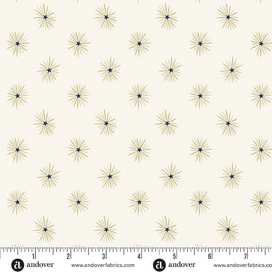 Tradition Quilt Fabric - Star Burst in Cream - A-1327-L