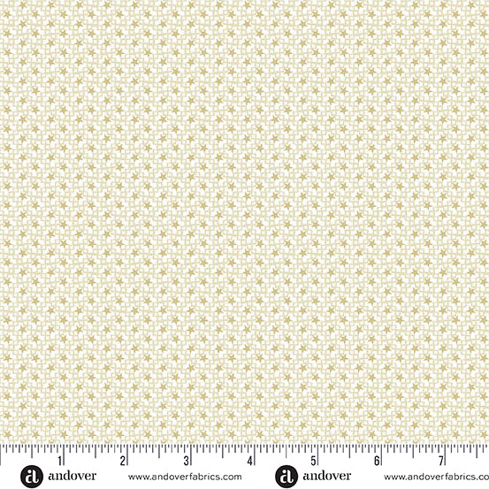 Tradition Quilt Fabric - Star Texture in Cream - A-1323-L