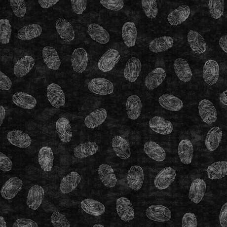 True Detective Quilt Fabric - Fingerprints in Black - 2600 30723 J