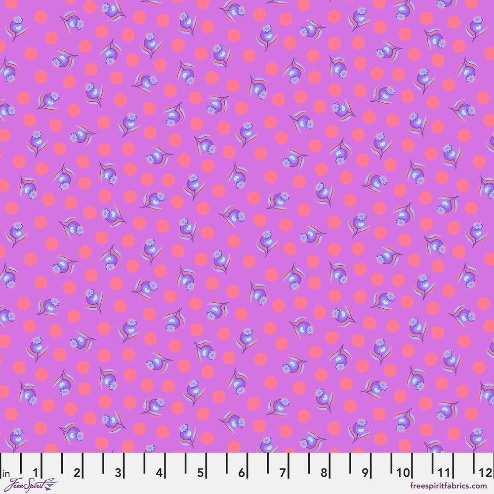 Untamed Quilt Fabric by Tula Pink - Impending Bloom in Nova Medium Purple - PWTP239.NOVA