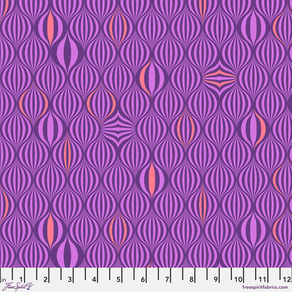 Untamed Quilt Fabric by Tula Pink - Light the Way in Nova Purple - PWTP241.NOVA