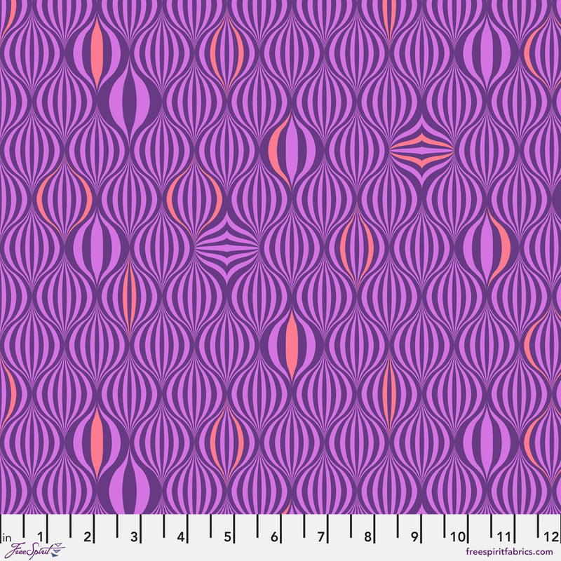 Untamed Quilt Fabric by Tula Pink - Light the Way in Nova Purple - PWTP241.NOVA