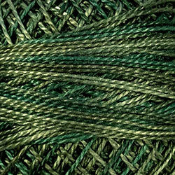 Valdani O526 Green Pastures Variegated - Perle/Pearl Cotton Size 12, 109 yard ball - PC12-O526