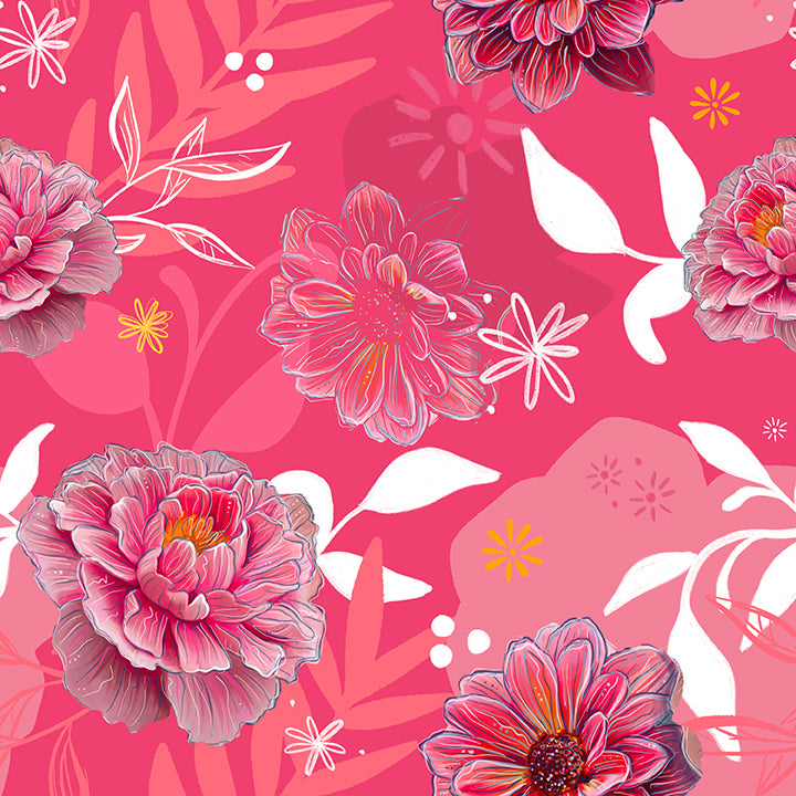 Visions Quilt Fabric - Pink Pop in Pink - 12023629