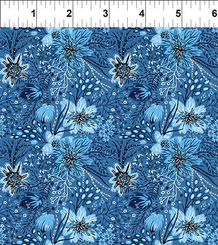 Whimsy Quilt Fabric - Glorious in Blue - 19WMS-1