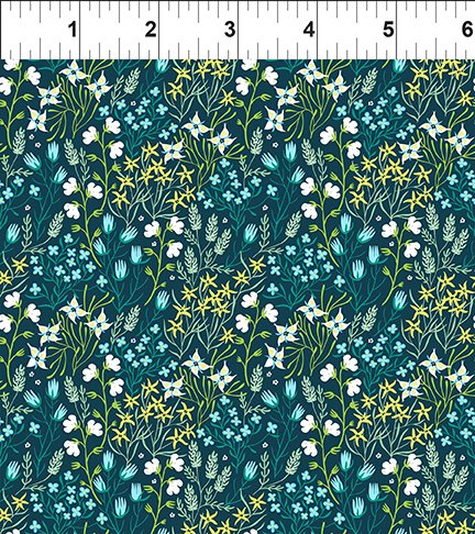 Whimsy Quilt Fabric - Splendor in Teal - 21WMS-1