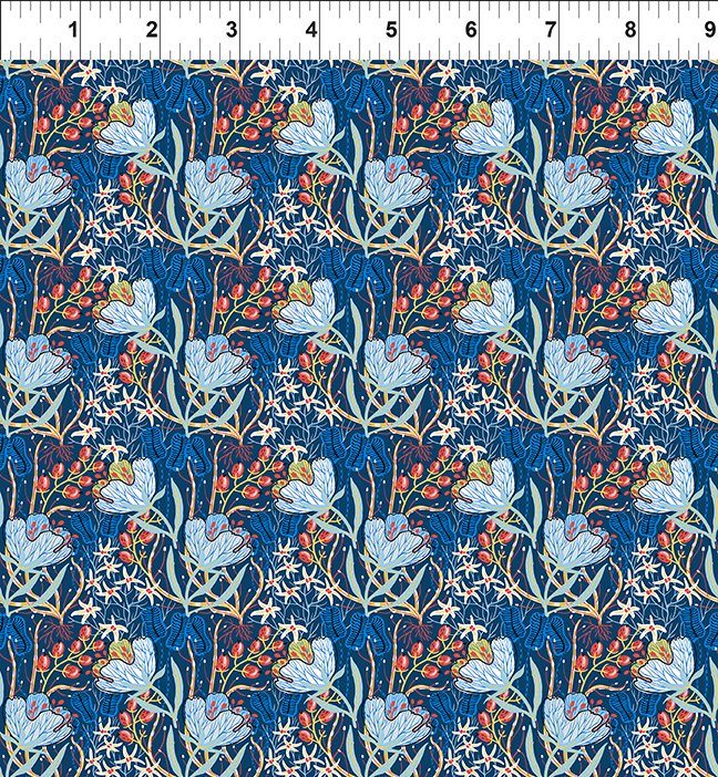 Whimsy Quilt Fabric - Springtime in Blue - 8WMS-1